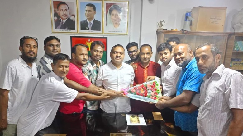 দিনাজপুর জেলা বিএনপির সাধারণ সম্পাদককে রেলওয়ে শ্রমিকদলের নবন